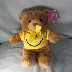 plush Oshko teddy bear with smile shirt NWT stuffed animal (W2481)